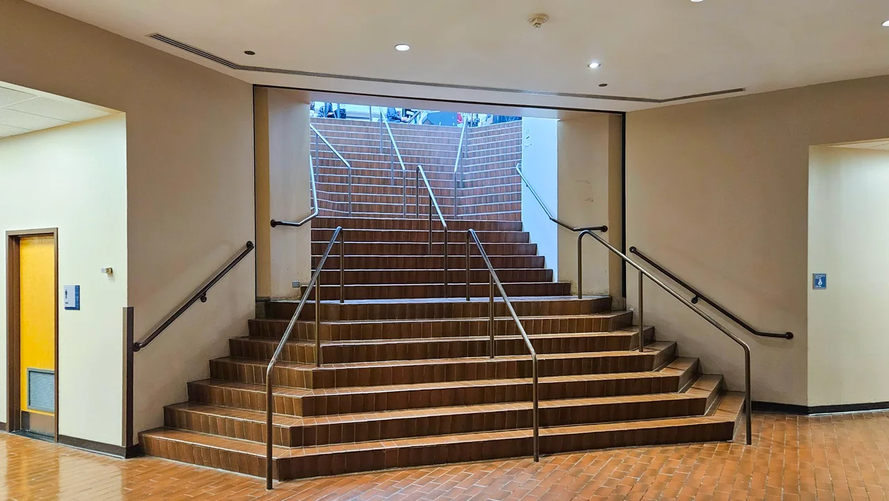 Existing enclosed brick stair at Georgetown.